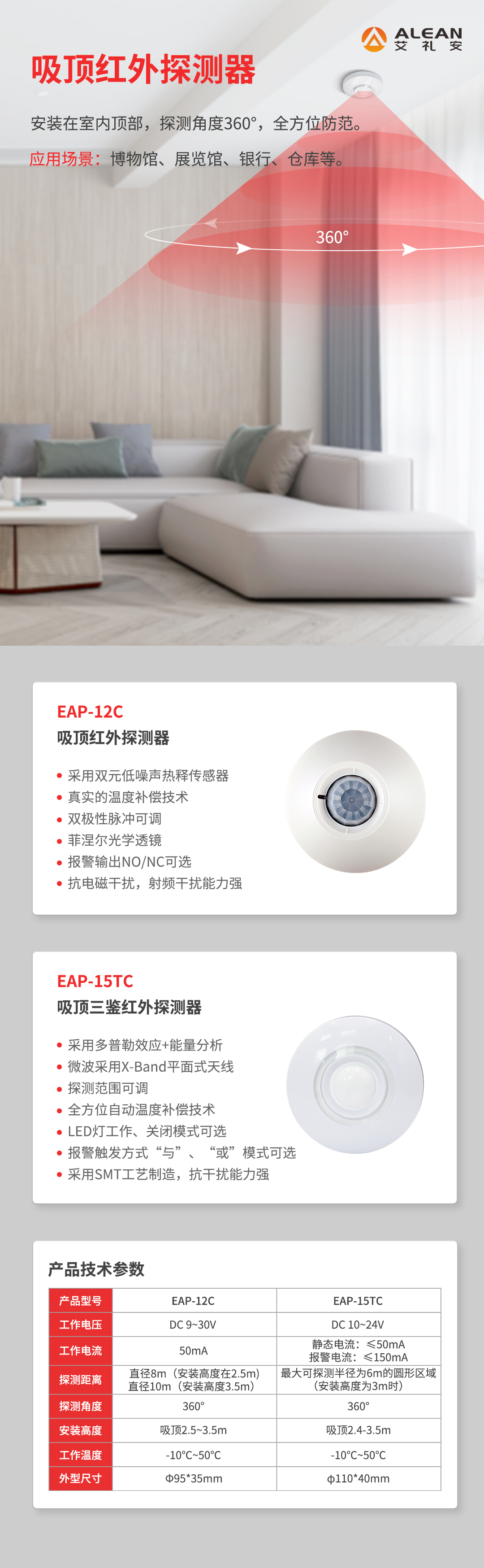 艾禮安被動(dòng)紅外探測(cè)器系列